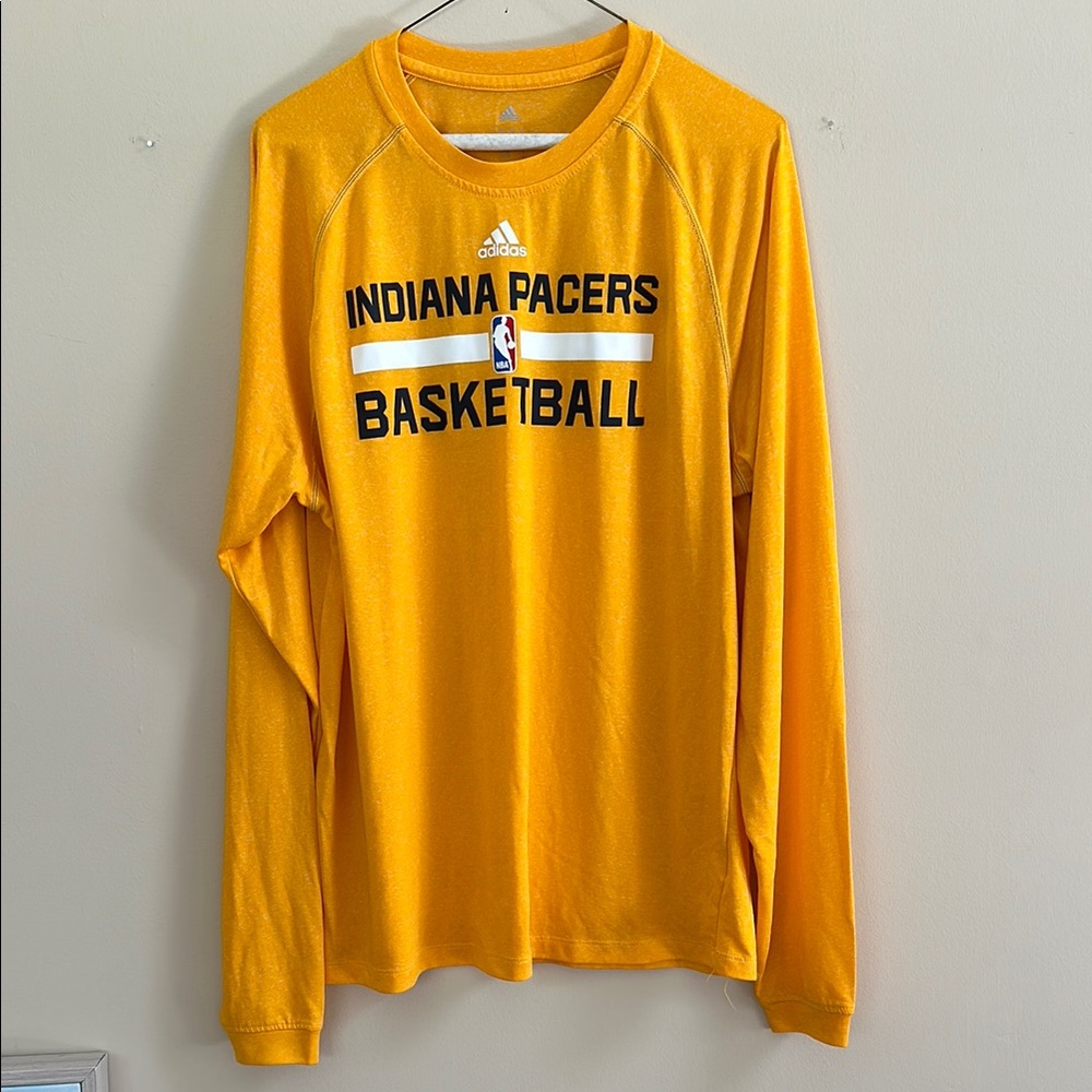 Adidas Yellow Indiana Pacers Basketball Shirt